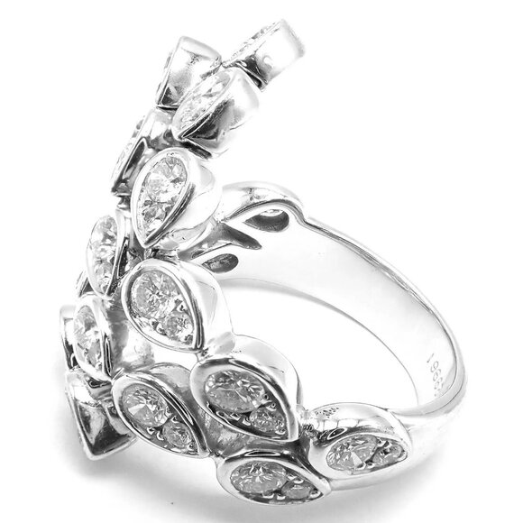 Authentic! Piaget Magic Reflection 18k White Gold Diamond Flexible Ring - Picture 4 of 7